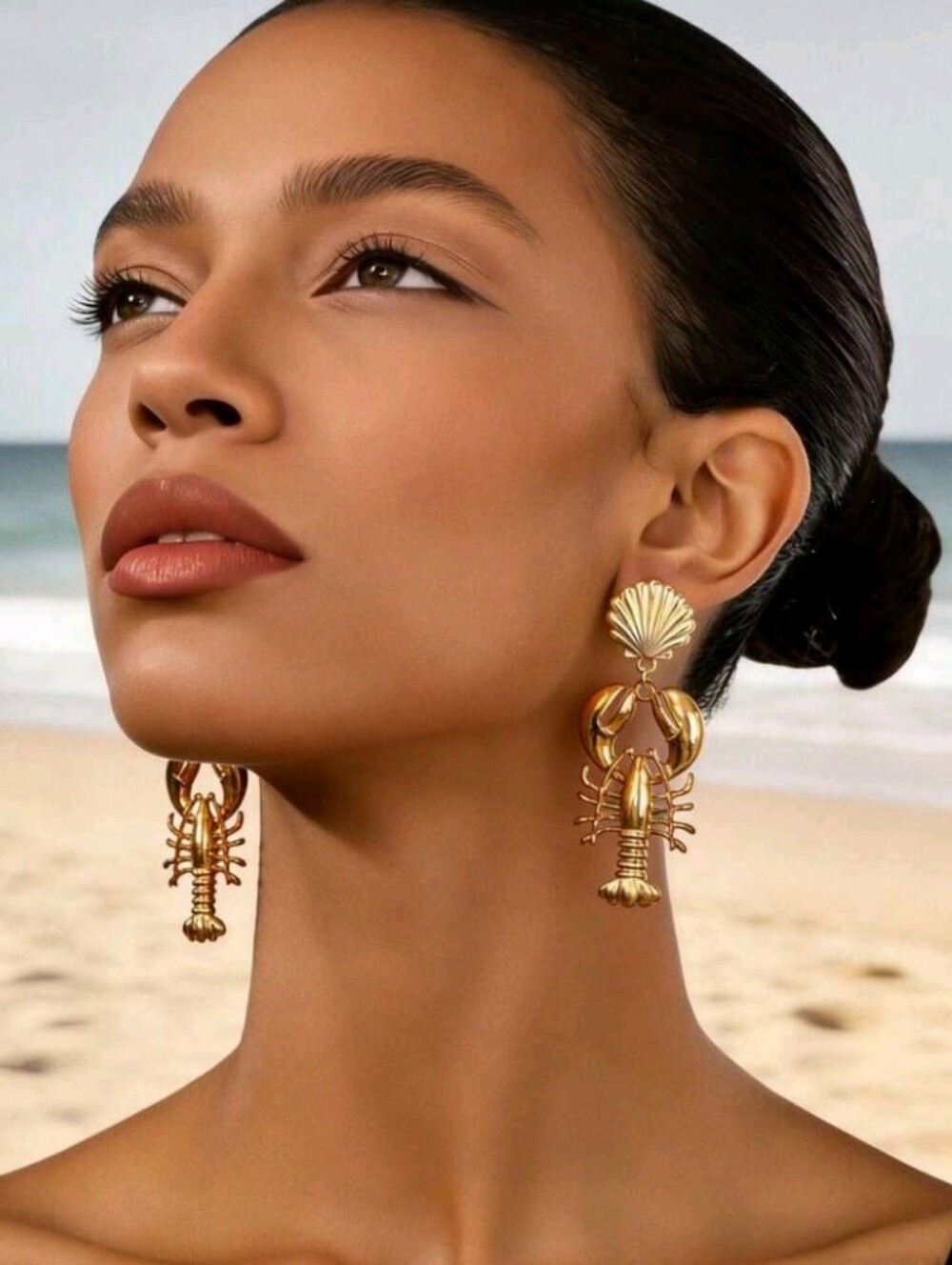 NEW! Unique Gold Lobster Dangle   Drop Statement Earrings - Women's  Jewelry